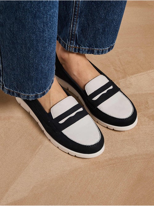 Mocassins semelle amovible cuir nubuck - PEDICONFORT - Kiabi