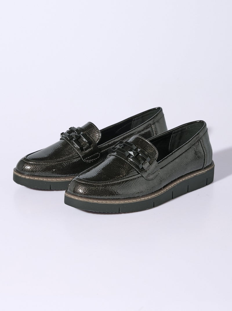 Mocassins semelle compensée style rock - AFIBEL Gris - Kiabi