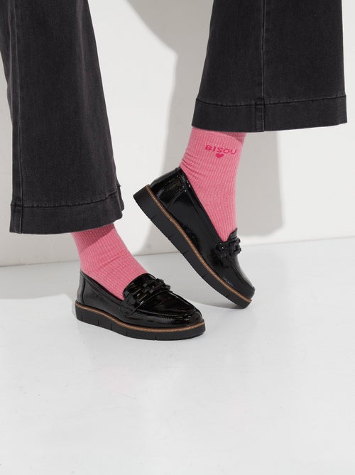 Mocassins semelle compensée style rock - AFIBEL - Kiabi