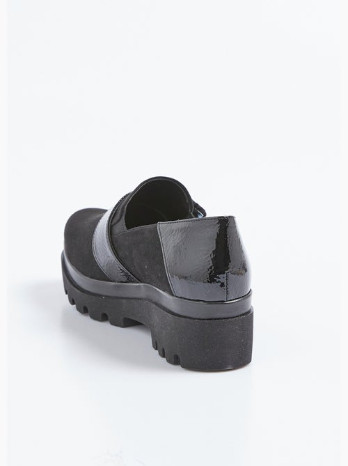 Mocassins semelle crantée élastiqués largeur confort - Afibel - Kiabi