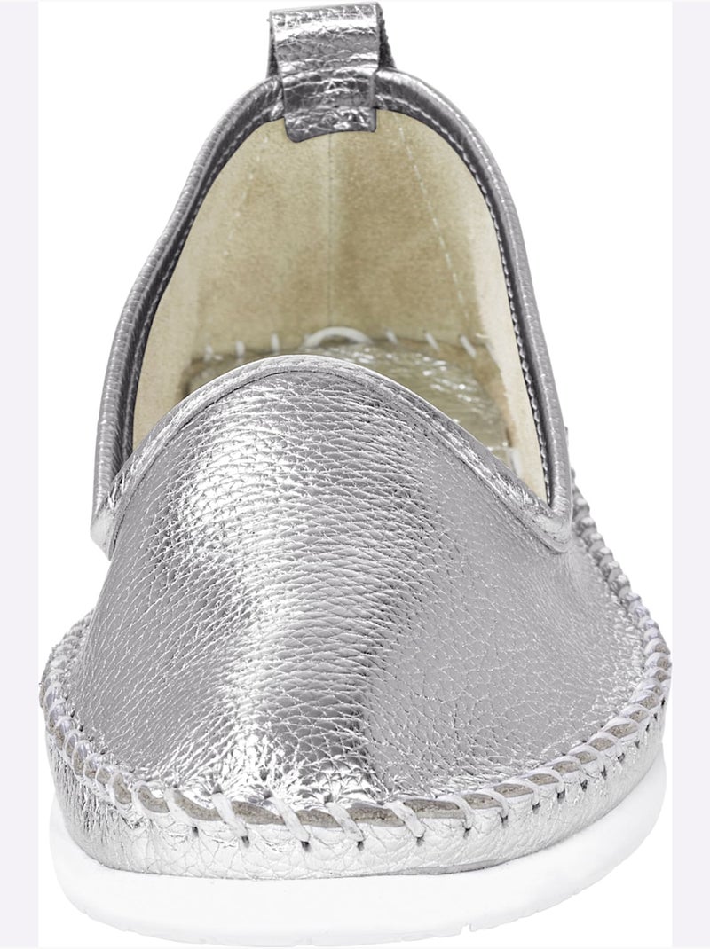Mocassins Semelle Douce Et Souple - Taille Standard - Helline Argent - Kiabi