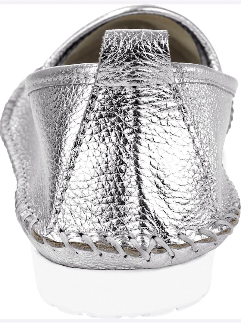 Mocassins Semelle Douce Et Souple - Taille Standard - Helline Argent - Kiabi
