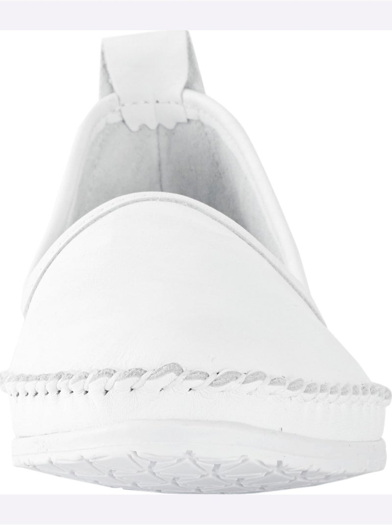 Mocassins Semelle Douce Et Souple - Taille Standard - Helline Blanc - Kiabi