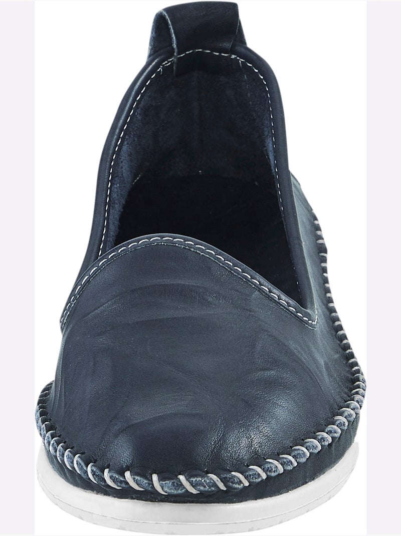 Mocassins Semelle Douce Et Souple - Taille Standard - Helline Bleu marine - Kiabi