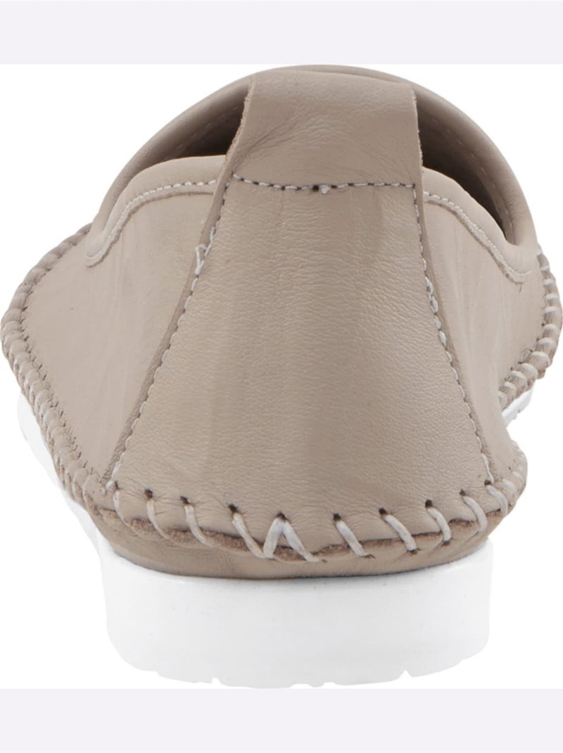 Mocassins Semelle Douce Et Souple - Taille Standard - Helline Gris taupe - Kiabi
