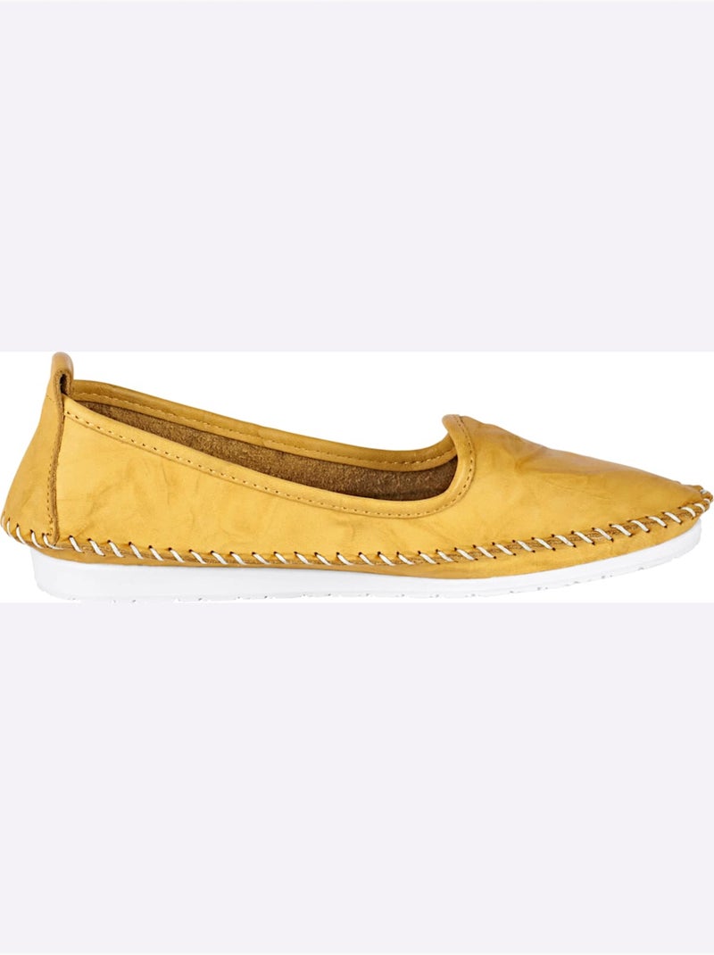 Mocassins Semelle Douce Et Souple - Taille Standard - Helline Jaune - Kiabi