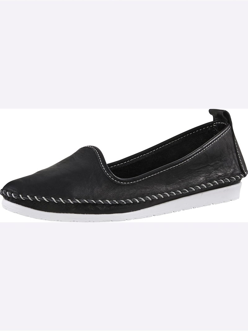 Mocassins Semelle Douce Et Souple - Taille Standard - Helline Noir - Kiabi