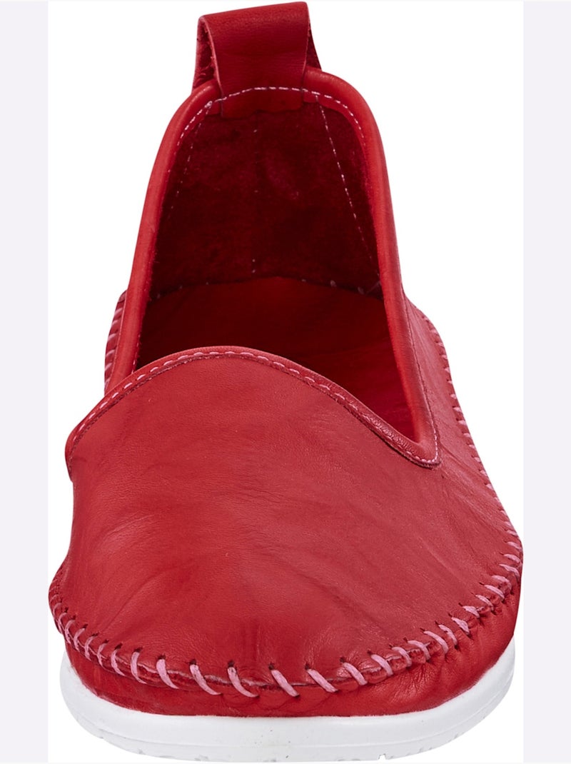 Mocassins Semelle Douce Et Souple - Taille Standard - Helline Rouge - Kiabi