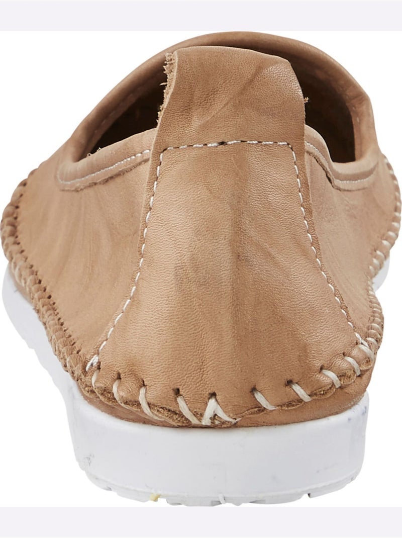 Mocassins Semelle Douce Et Souple - Taille Standard - Helline Sable - Kiabi