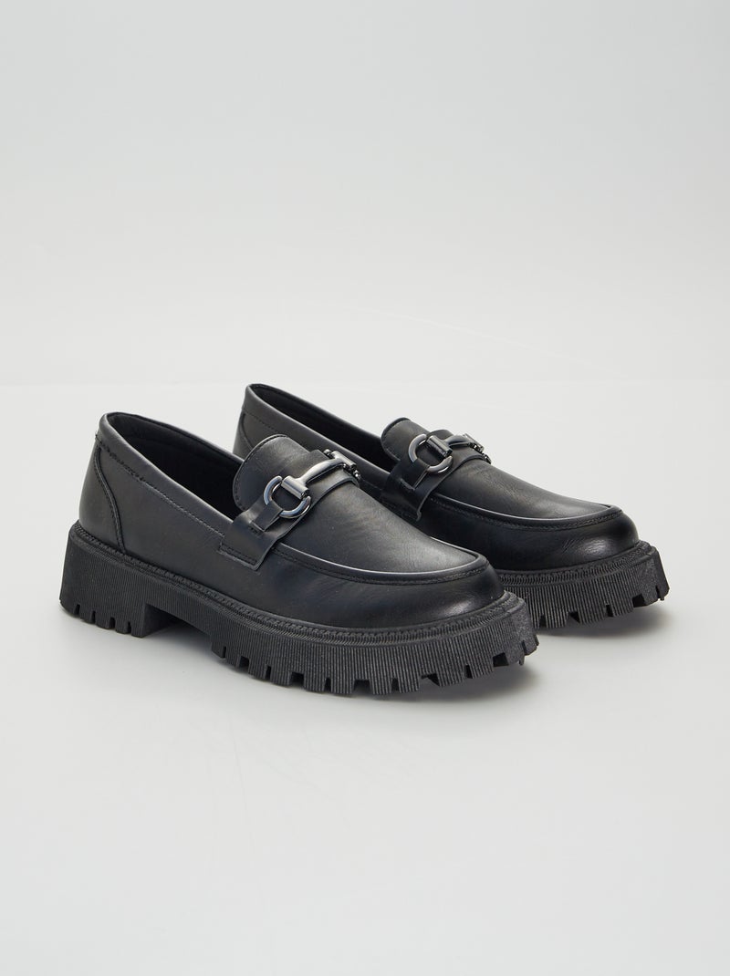 Mocassins semelle épaisses Noir - Kiabi