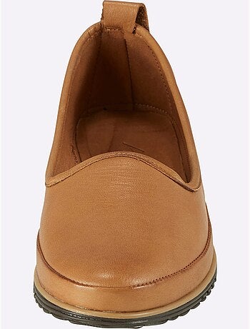 Mocassins Semelle Intérieure Amovible En Cuir - Taille Standard - Helline
