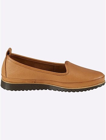 Mocassins Semelle Intérieure Amovible En Cuir - Taille Standard - Helline