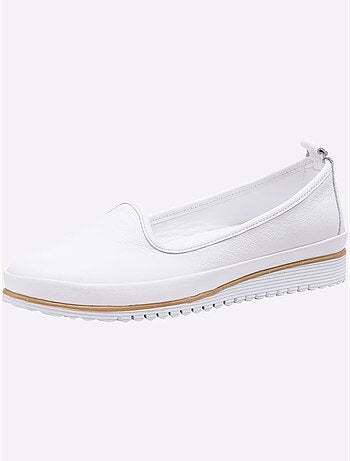 Mocassins Semelle Intérieure Amovible En Cuir - Taille Standard - Helline