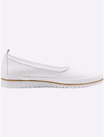 Mocassins Semelle Intérieure Amovible En Cuir - Taille Standard - Helline