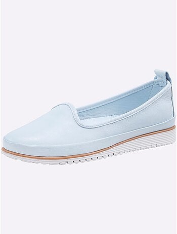 Mocassins Semelle Intérieure Amovible En Cuir - Taille Standard - Helline