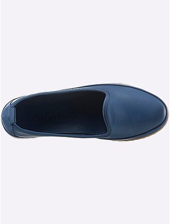 Mocassins Semelle Intérieure Amovible En Cuir - Taille Standard - Helline