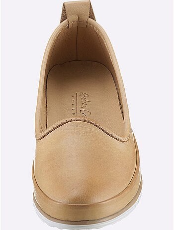 Mocassins Semelle Intérieure Amovible En Cuir - Taille Standard - Helline