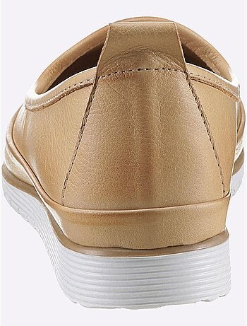 Mocassins Semelle Intérieure Amovible En Cuir - Taille Standard - Helline