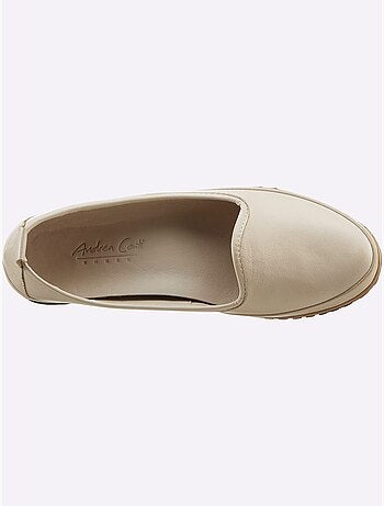 Mocassins Semelle Intérieure Amovible En Cuir - Taille Standard - helline