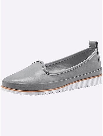 Mocassins Semelle Intérieure Amovible En Cuir - Taille Standard - Helline