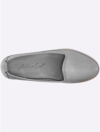 Mocassins Semelle Intérieure Amovible En Cuir - Taille Standard - Helline