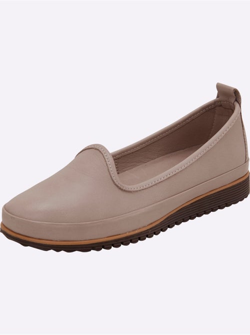 Mocassins Semelle Intérieure Amovible En Cuir - Taille Standard - helline - Kiabi
