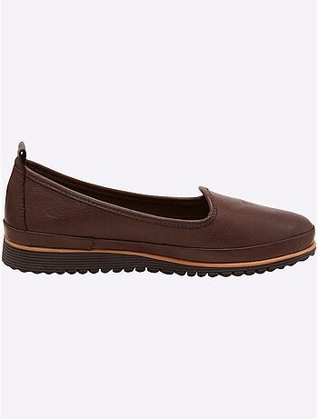 Mocassins Semelle Intérieure Amovible En Cuir - Taille Standard - Helline