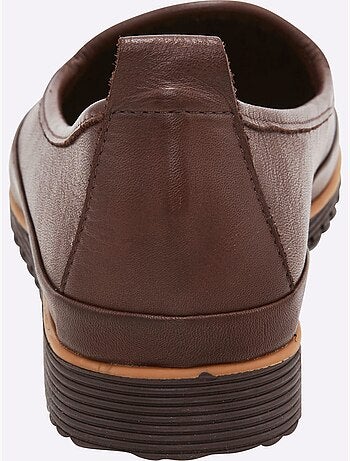 Mocassins Semelle Intérieure Amovible En Cuir - Taille Standard - Helline