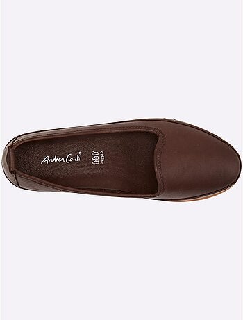 Mocassins Semelle Intérieure Amovible En Cuir - Taille Standard - Helline