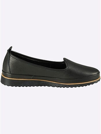 Mocassins Semelle Intérieure Amovible En Cuir - Taille Standard - helline