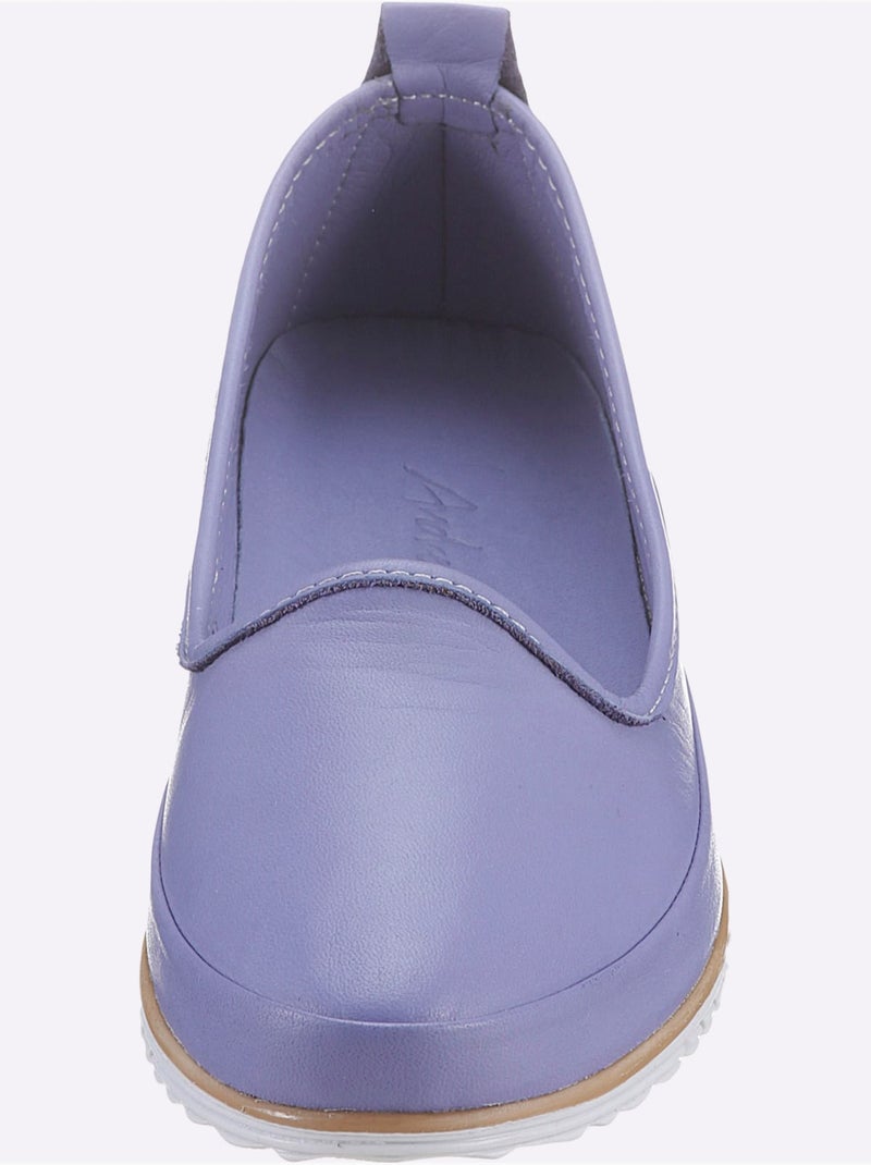 Mocassins Semelle Intérieure Amovible En Cuir - Taille Standard - helline Parme - Kiabi