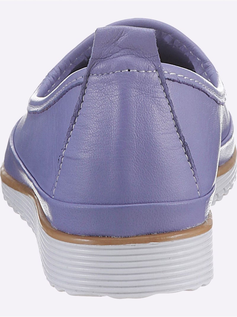 Mocassins Semelle Intérieure Amovible En Cuir - Taille Standard - helline Parme - Kiabi