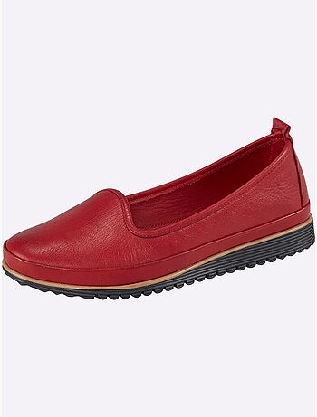 Mocassins Semelle Intérieure Amovible En Cuir - Taille Standard - Helline