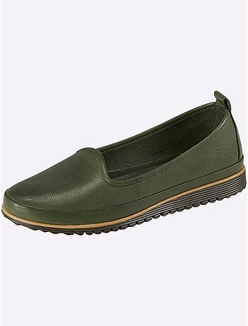 Mocassins Semelle Intérieure Amovible En Cuir - Taille Standard - helline