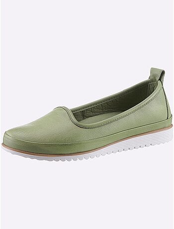 Mocassins Semelle Intérieure Amovible En Cuir - Taille Standard - Helline