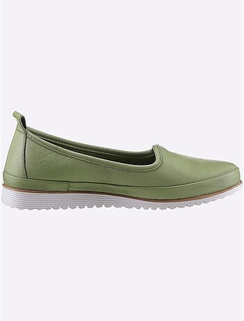 Mocassins Semelle Intérieure Amovible En Cuir - Taille Standard - Helline