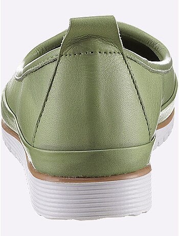 Mocassins Semelle Intérieure Amovible En Cuir - Taille Standard - Helline