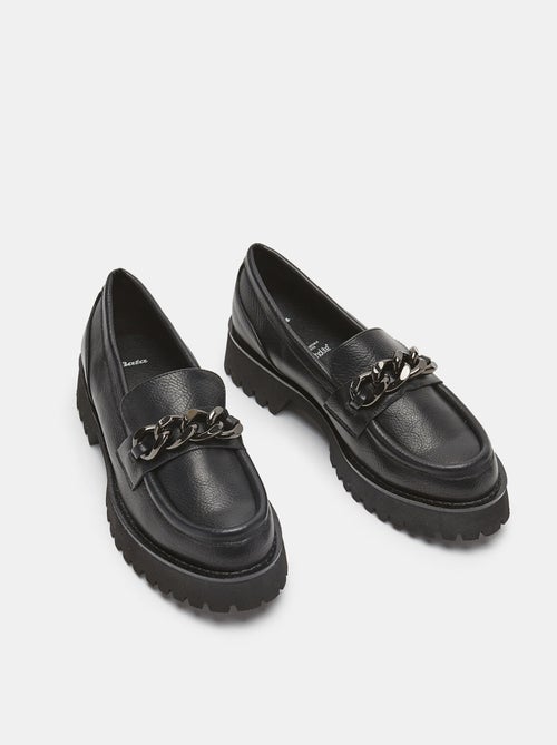Mocassins semelles crantées et chaînette BATA - Kiabi