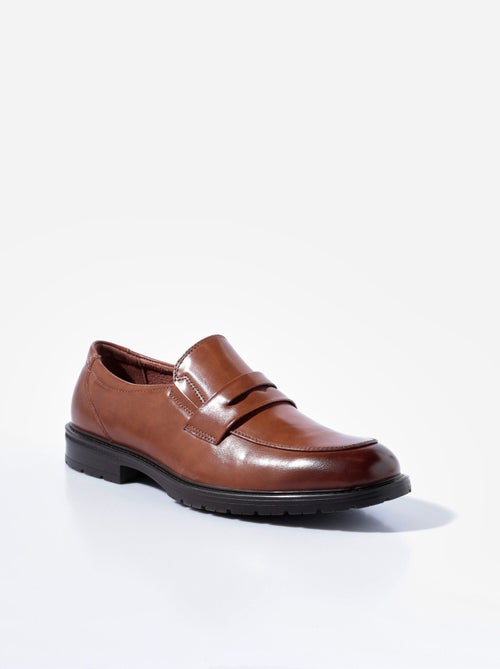 Mocassins simili cuir, patte ton sur ton - AFIBEL - Kiabi