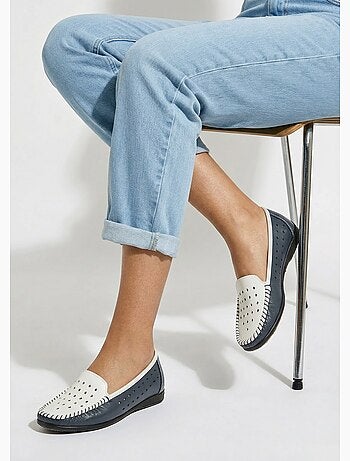 Mocassins souples largeur confort cuir