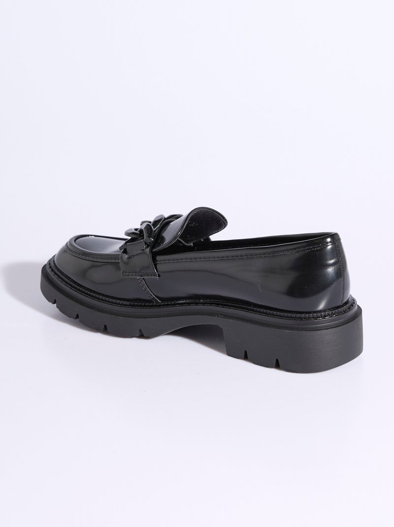 Mocassins style chunky, maillons métal - AFIBEL Noir - Kiabi