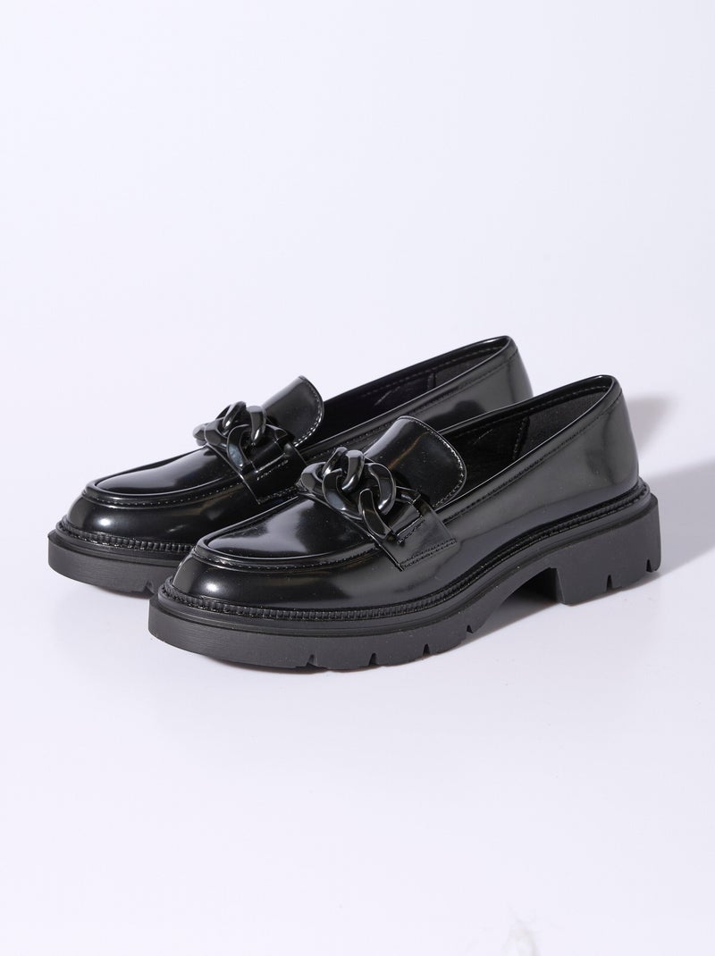 Mocassins style chunky, maillons métal - AFIBEL Noir - Kiabi