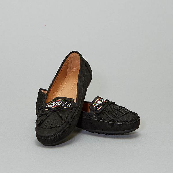 Mocassins Style Indien Pour Femme - Taille Unique Marron | Déguisement Hippie Ou Halloween