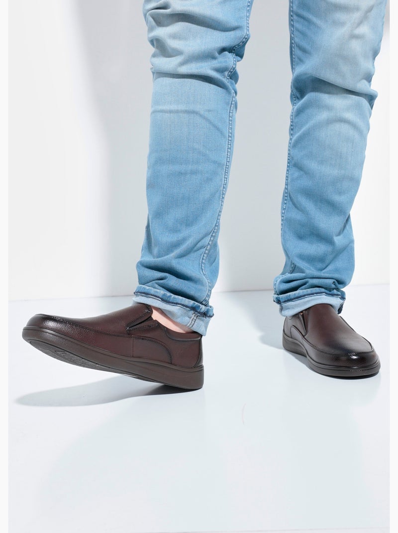 Mocassins style loafers en simili cuir - AFIBEL Marron - Kiabi