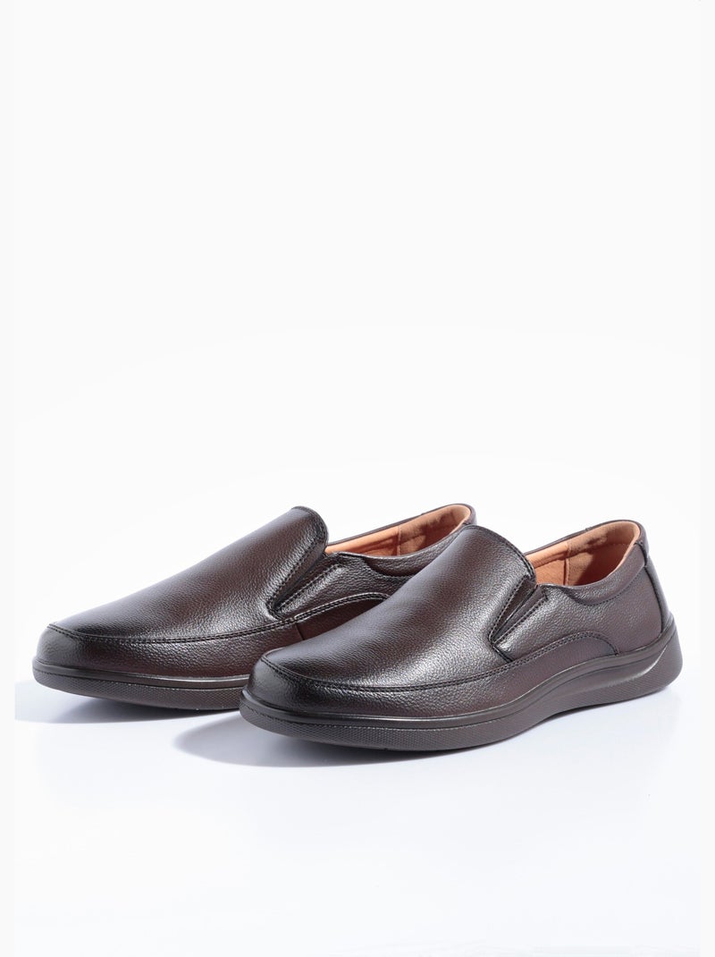 Mocassins style loafers en simili cuir - AFIBEL Marron - Kiabi
