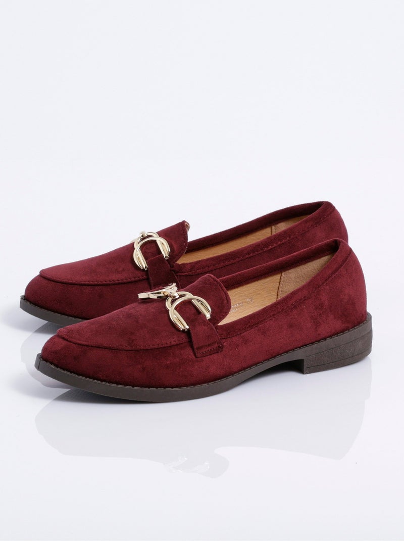 Mocassins suédine avec bride en métal - AFIBEL Bordeaux - Kiabi