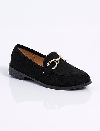 Mocassins suédine avec bride en métal - AFIBEL