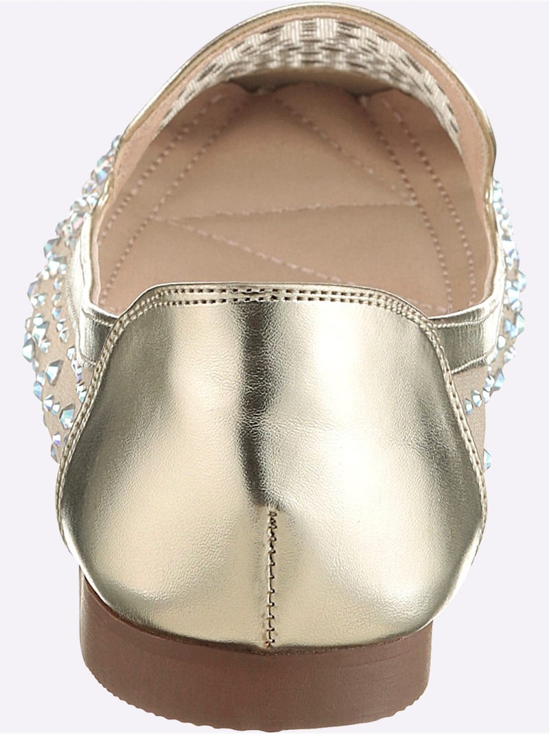 Mocassins Textile - Taille Standard - helline Gris Rose - Kiabi