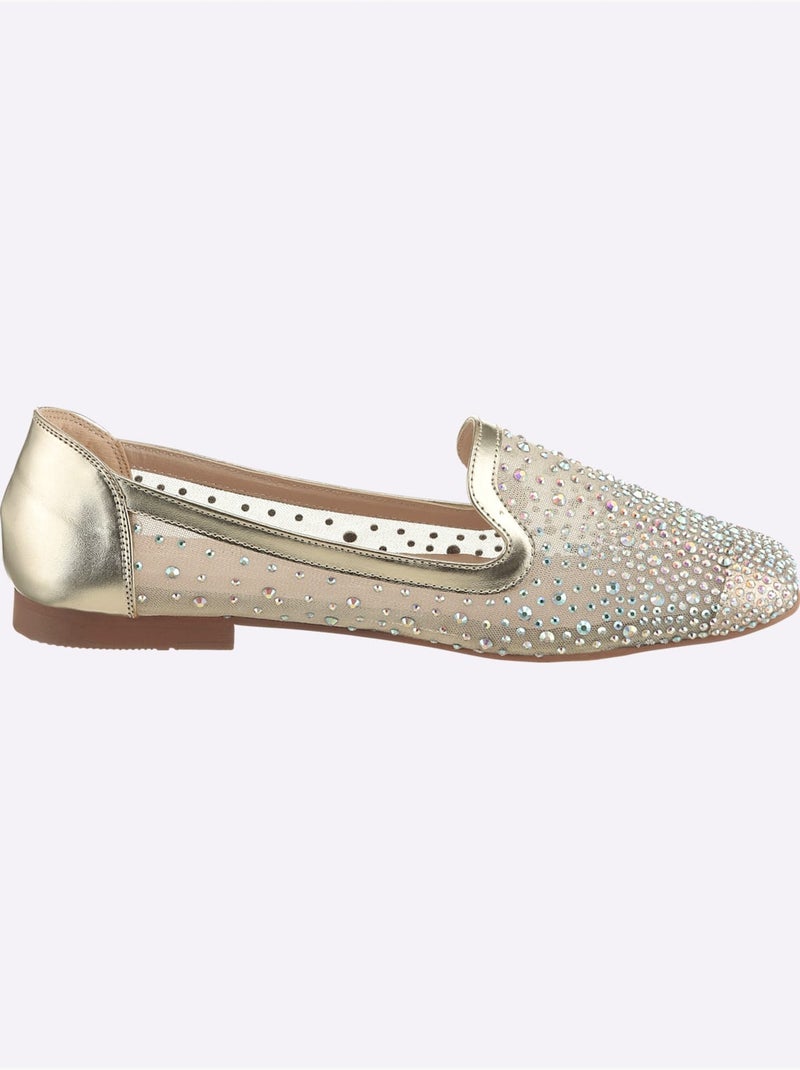 Mocassins Textile - Taille Standard - helline Gris Rose - Kiabi