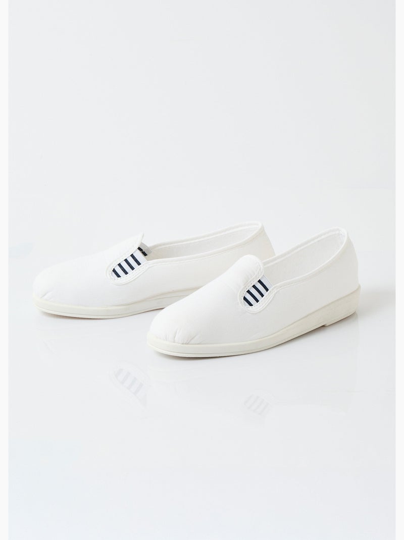 Mocassins toile largeur confort - Afibel Blanc - Kiabi
